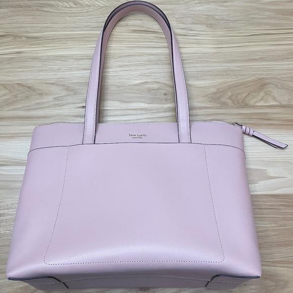 Kate Spade New York Blush Pink Tote Bag Genuine Leather with  Kate Spade Blush Leather Tote Bag
